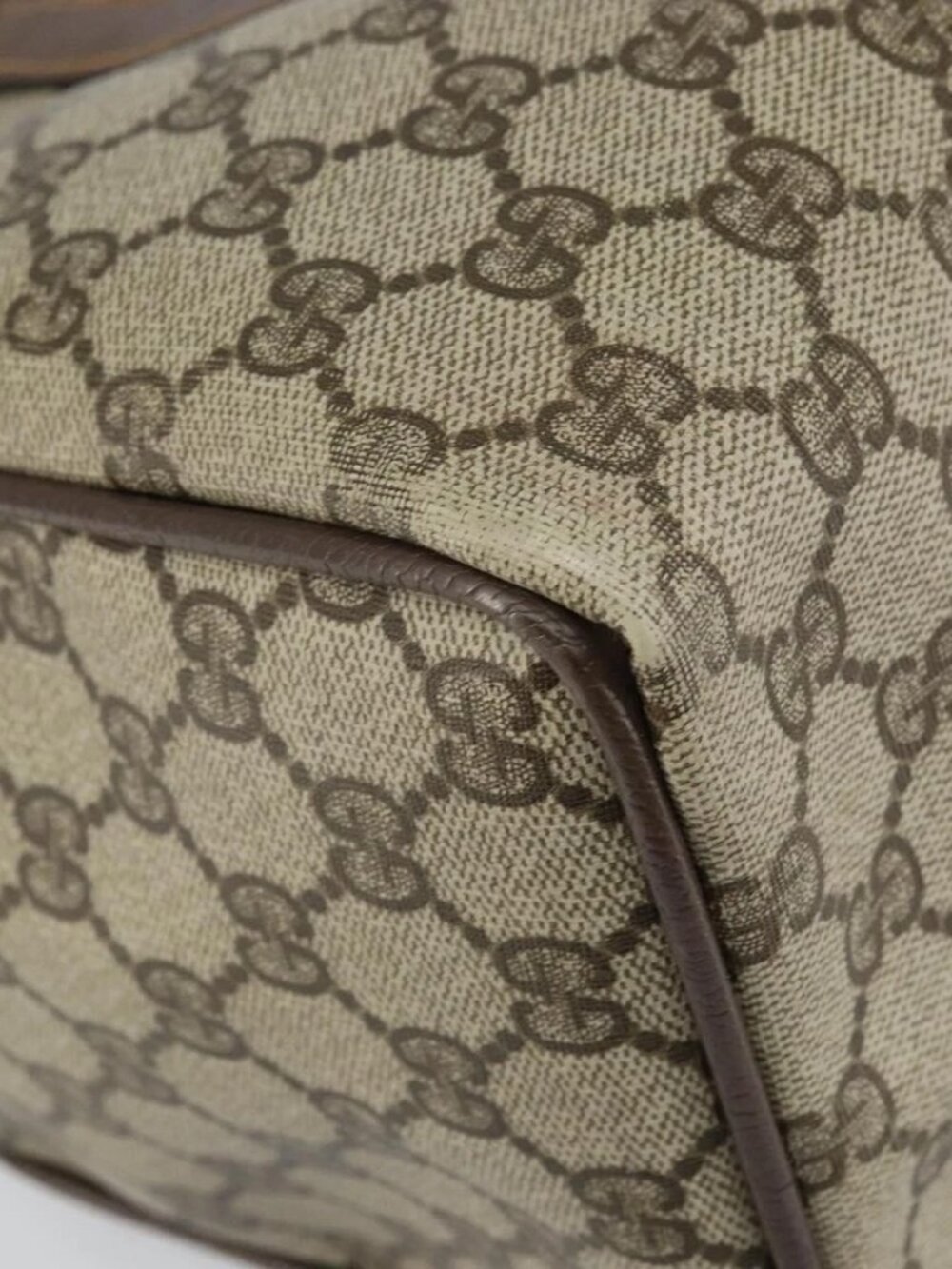 GUCCI GG Supreme Web Sherry Line Hand Bag PVC Beige Gold 24 012 3842 Auth 161028 - Picture 5 of 16